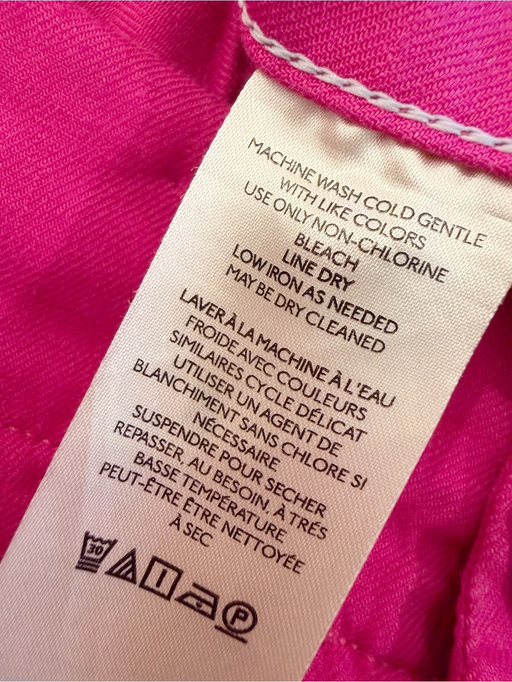ANTHROPOLOGIE MAEVE The Colette Linen Cropped Pants in Pink size 16 Plus - Picture 11 of 13